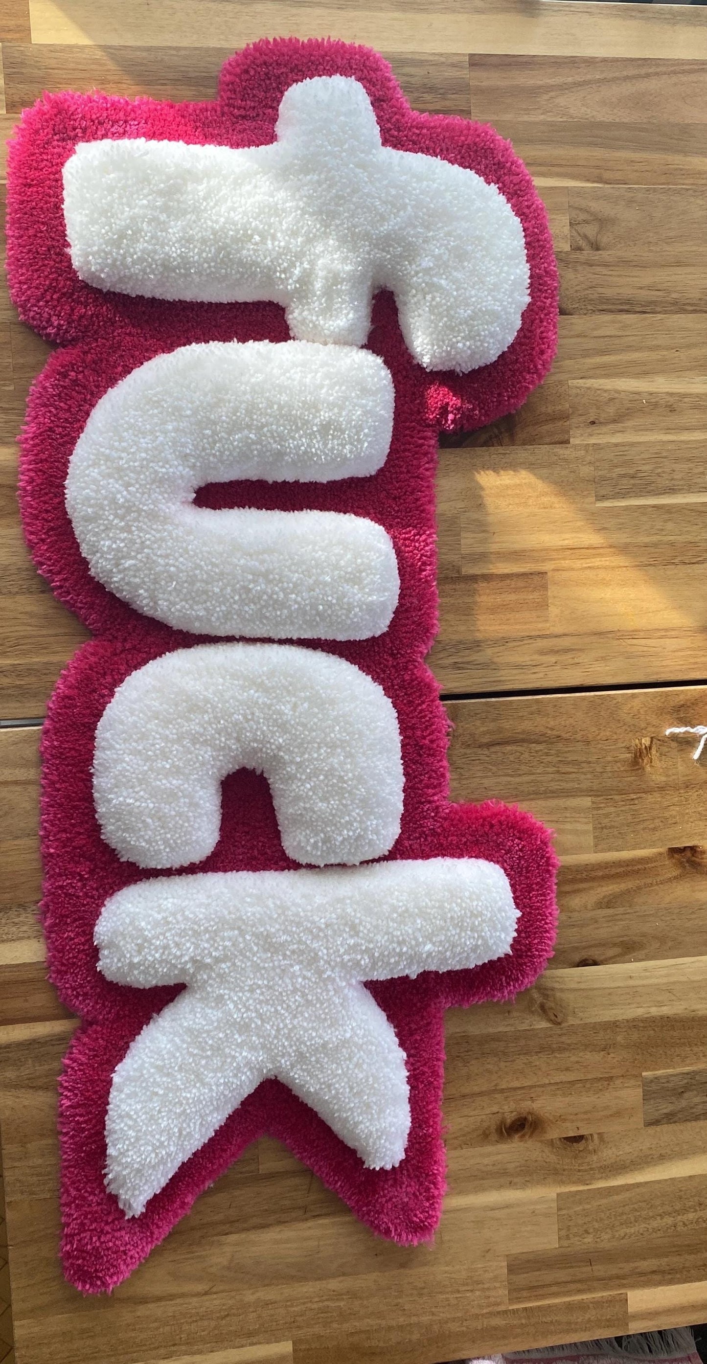 F1CK Rug - 87x37cm Handmade 3D Fluffy Statement Wall Art