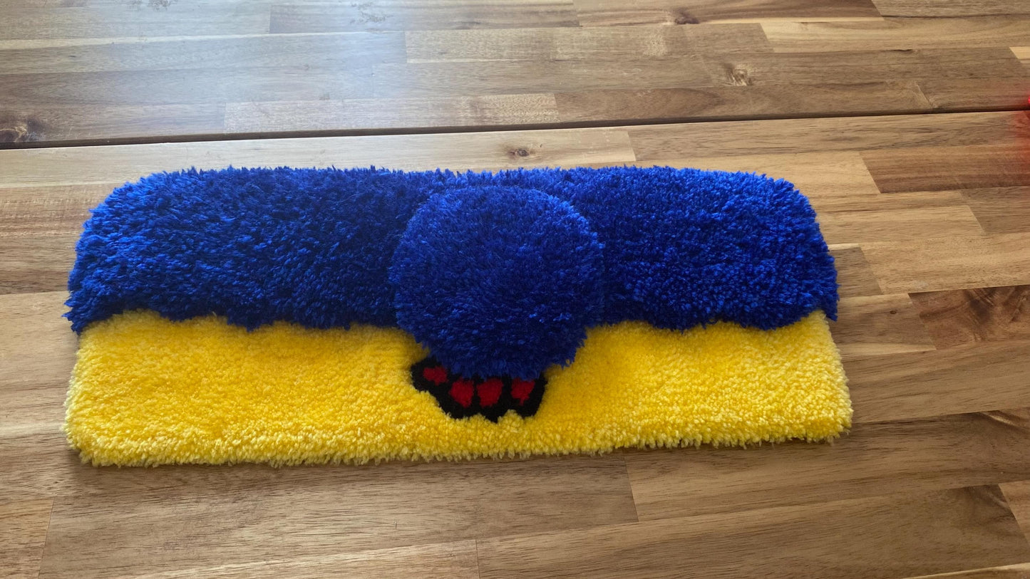 Marge Simpson Keyboard Rug - 44x16cm Handmade Tufted Desk Mat Set