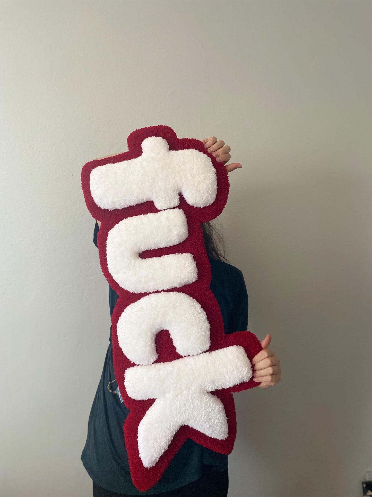 F1CK Rug - 87x37cm Handmade 3D Fluffy Statement Wall Art