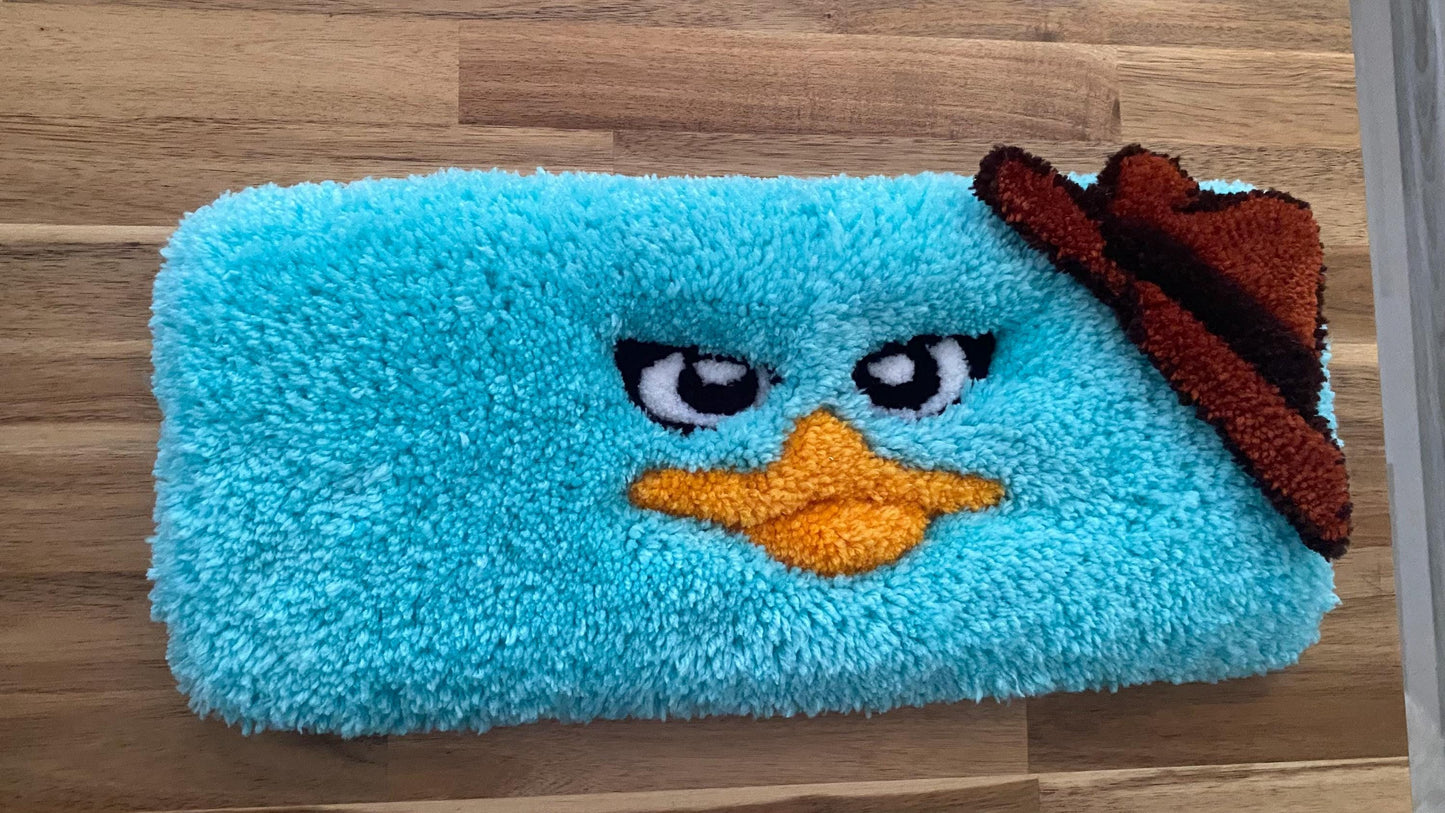 Perry the Platypus Klavye Halısı - Turkuaz Gizli Ajan Masa Paspası 44x16cm