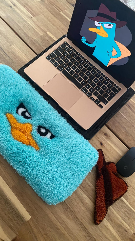 Perry the Platypus Klavye Halısı - Turkuaz Gizli Ajan Masa Paspası 44x16cm