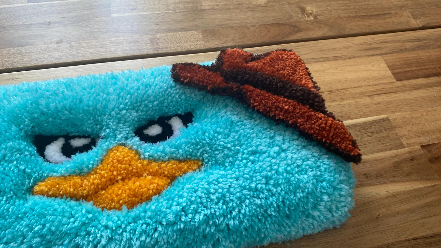 Perry the Platypus Klavye Halısı - Turkuaz Gizli Ajan Masa Paspası 44x16cm