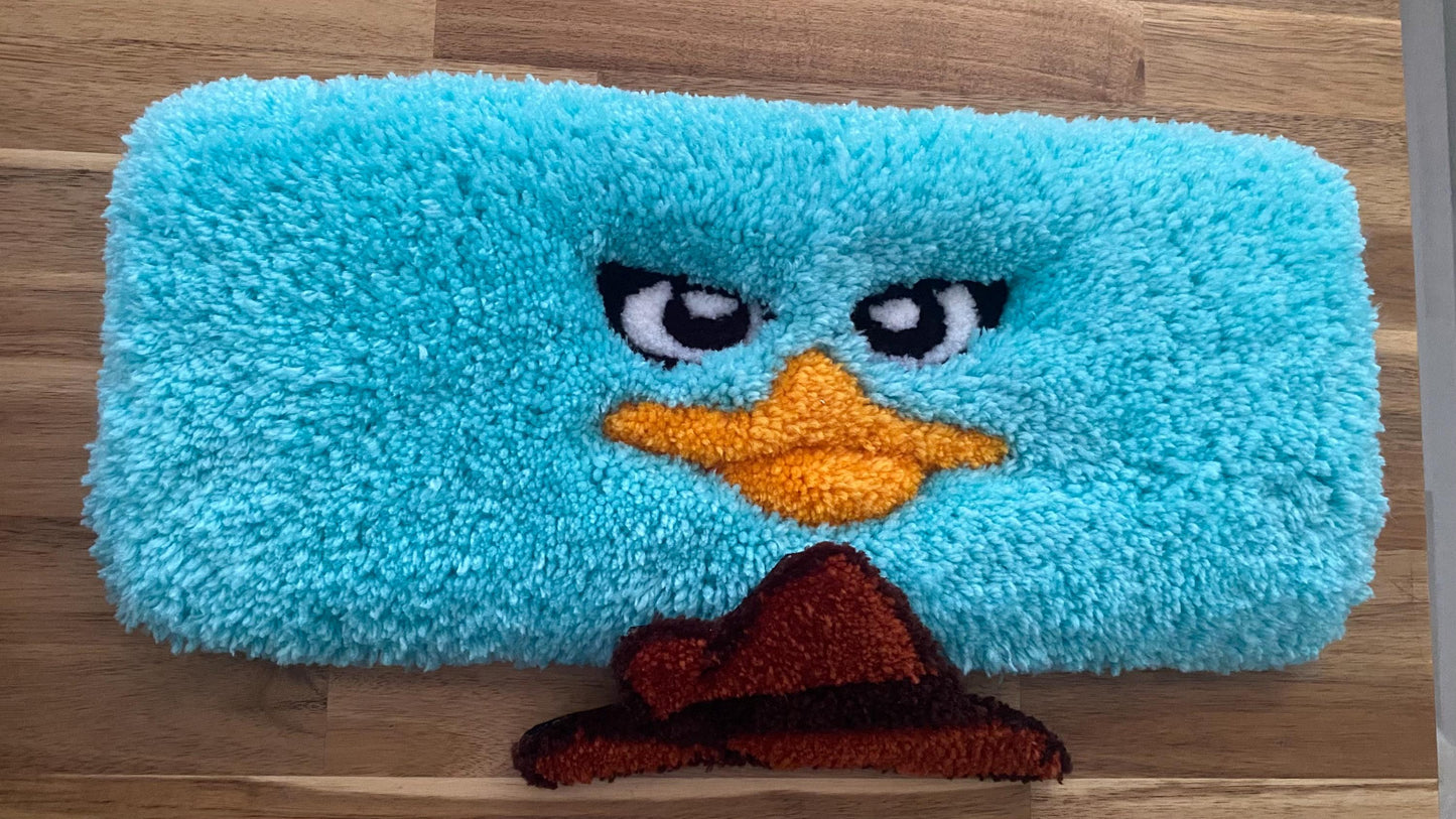 Perry the Platypus Klavye Halısı - Turkuaz Gizli Ajan Masa Paspası 44x16cm