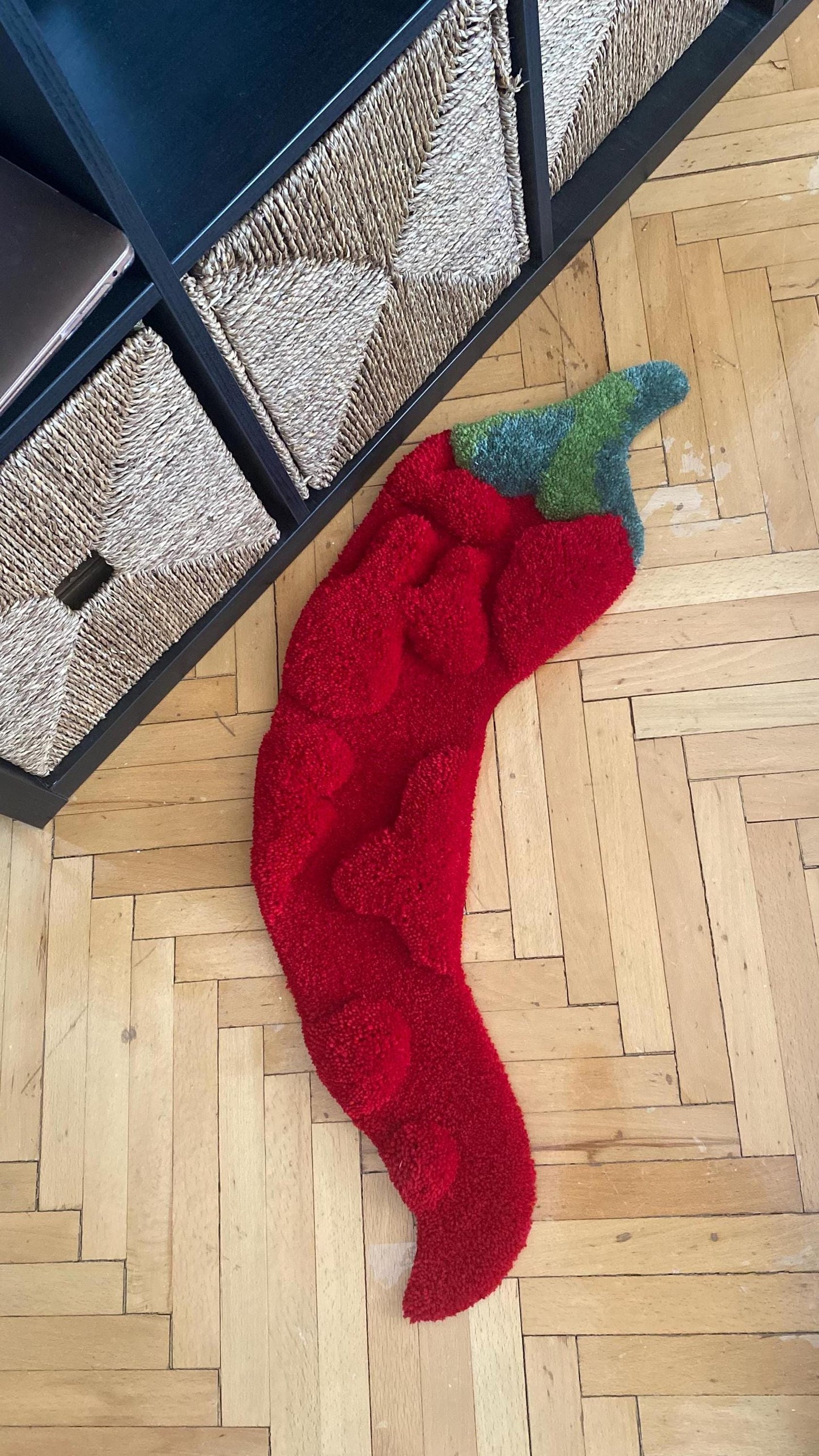 Acı Biber Tufted Halı - 3D Kabarık Mutfak Dekorasyonu