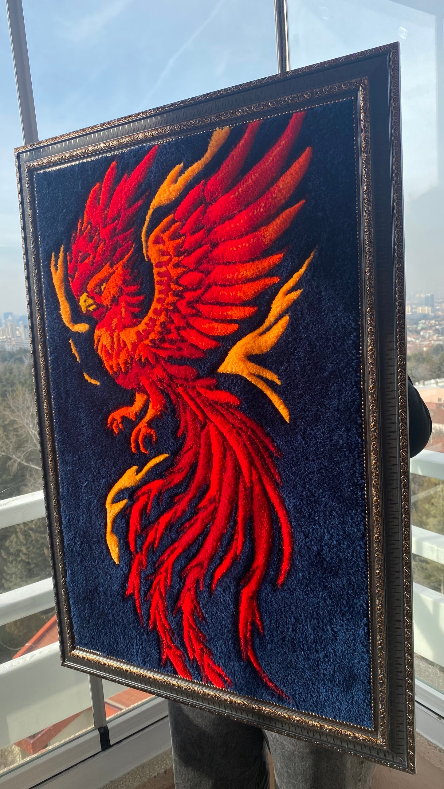 Phoenix Tufted Halı Duvar Süslemesi