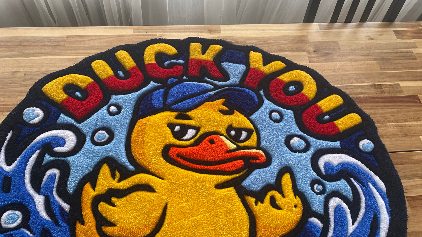 Elips Ördek Desenli Tufted Halı - 105x91 cm