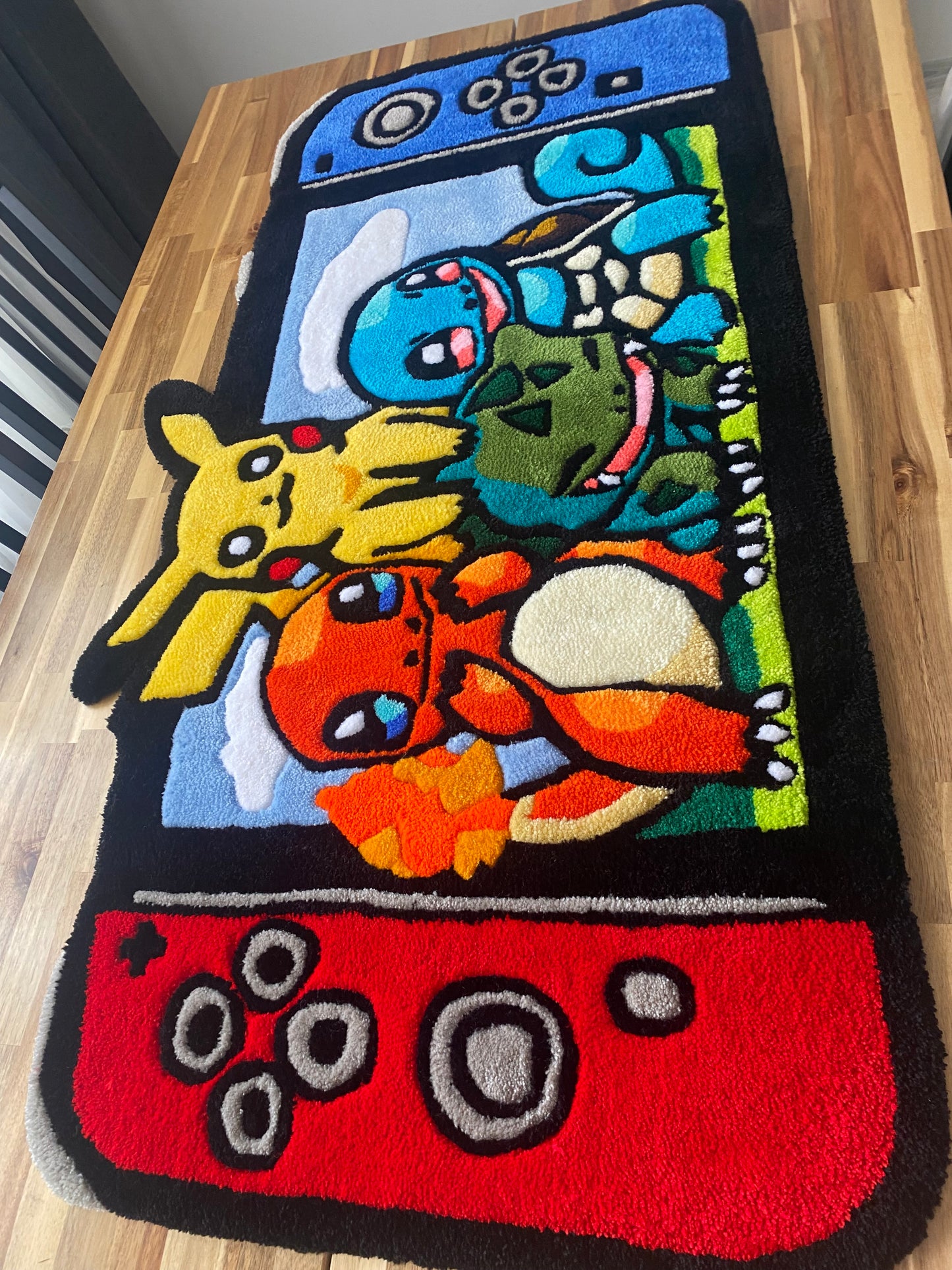 Pokemon Game Boy Tufting Halı, Akrilik, 140x67 cm