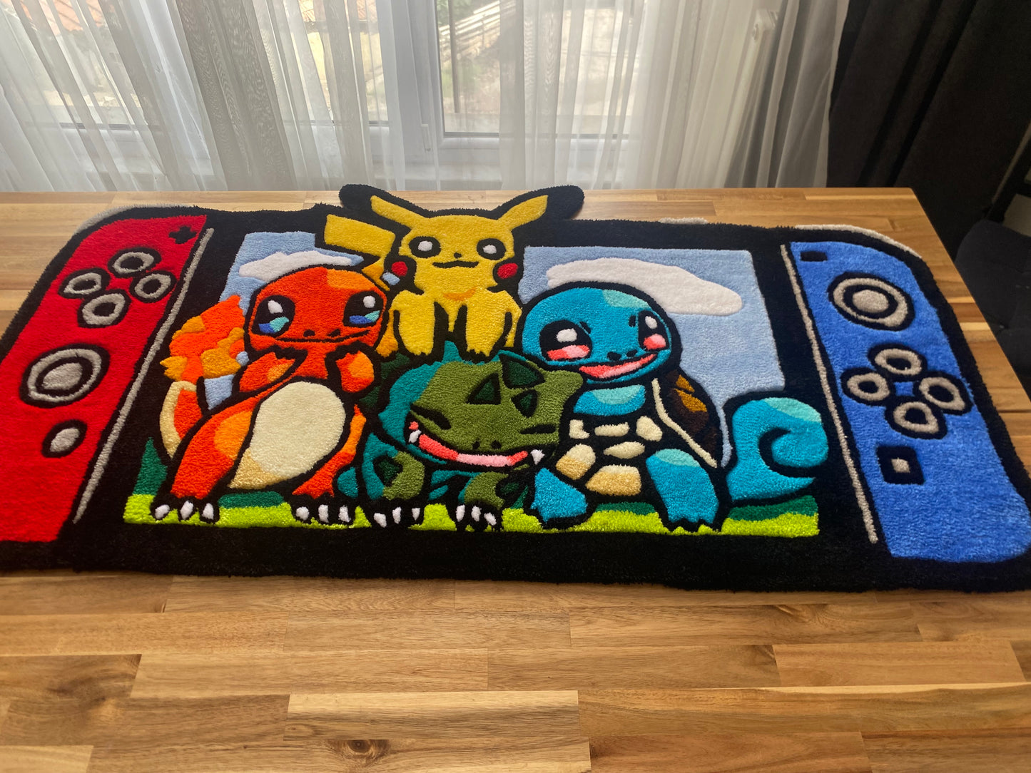 Pokemon Game Boy Tufting Halı, Akrilik, 140x67 cm