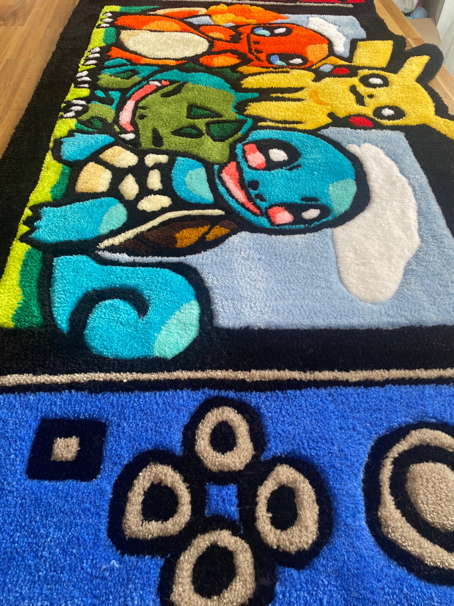 Pokemon Game Boy Tufting Halı, Akrilik, 140x67 cm