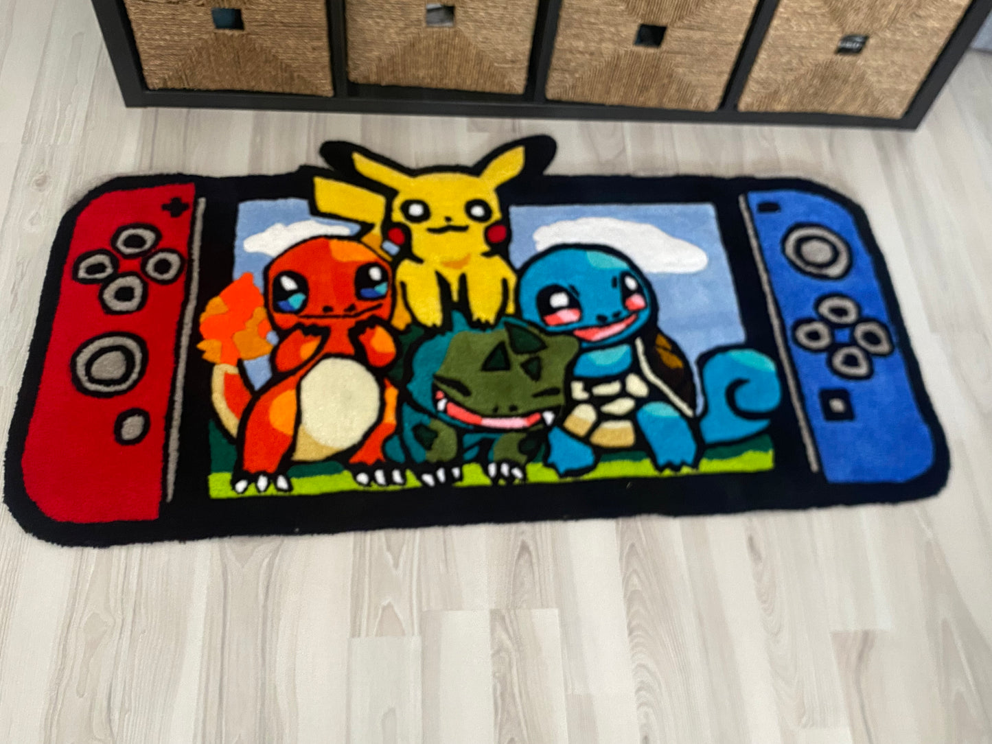 Pokemon Game Boy Tufting Halı, Akrilik, 140x67 cm