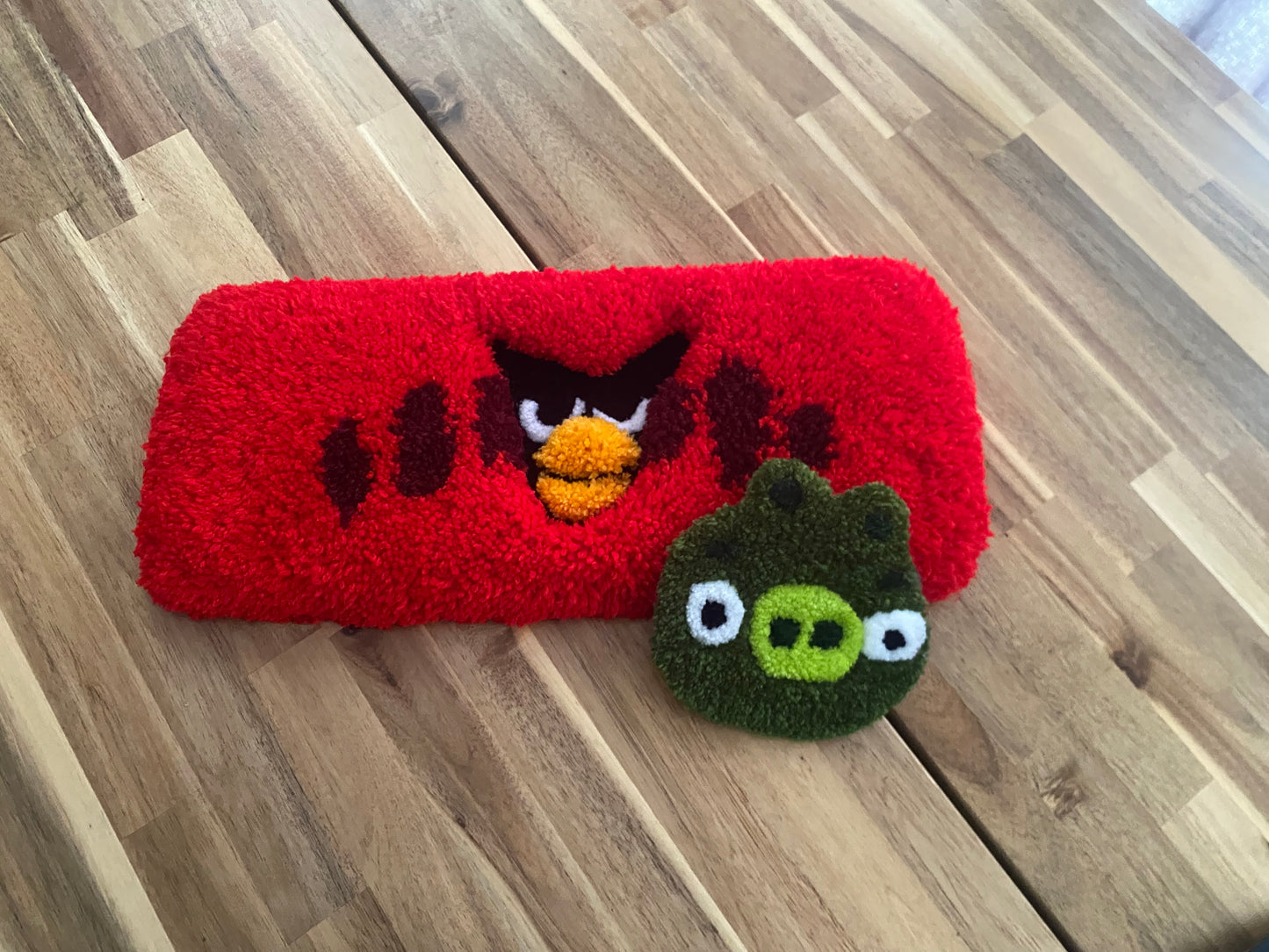 Angry Birds Keyboard Rug Set – Handmade Tufted Desk Mat