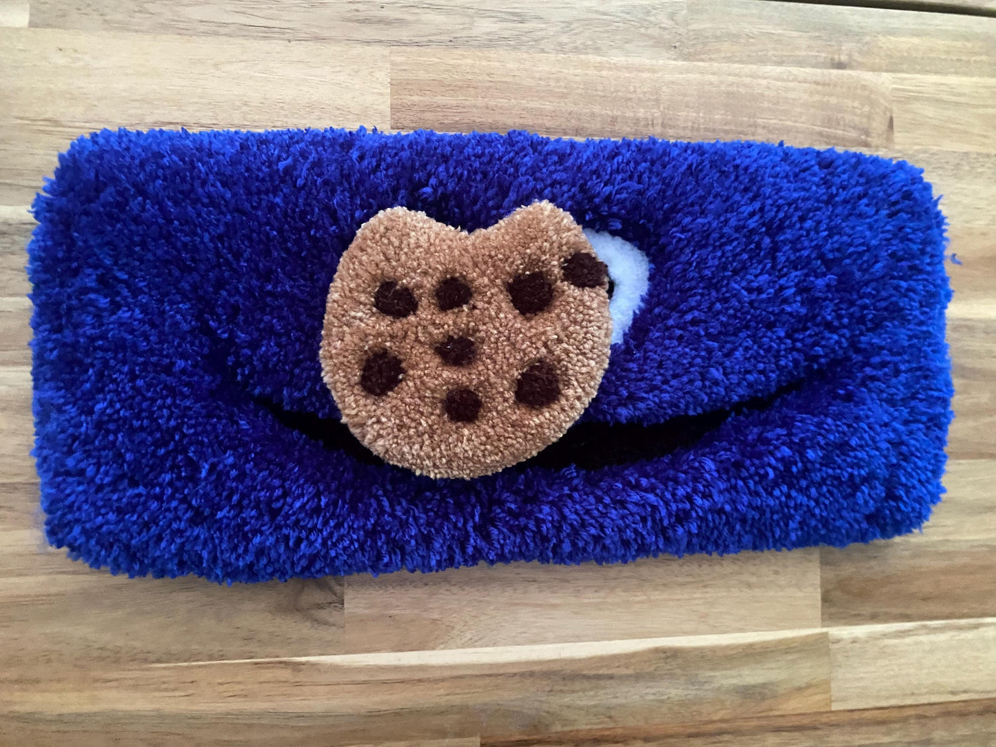 Cookie Monster Klavye Halısı Seti - El Yapımı Peluş Oyun Masası Paspası