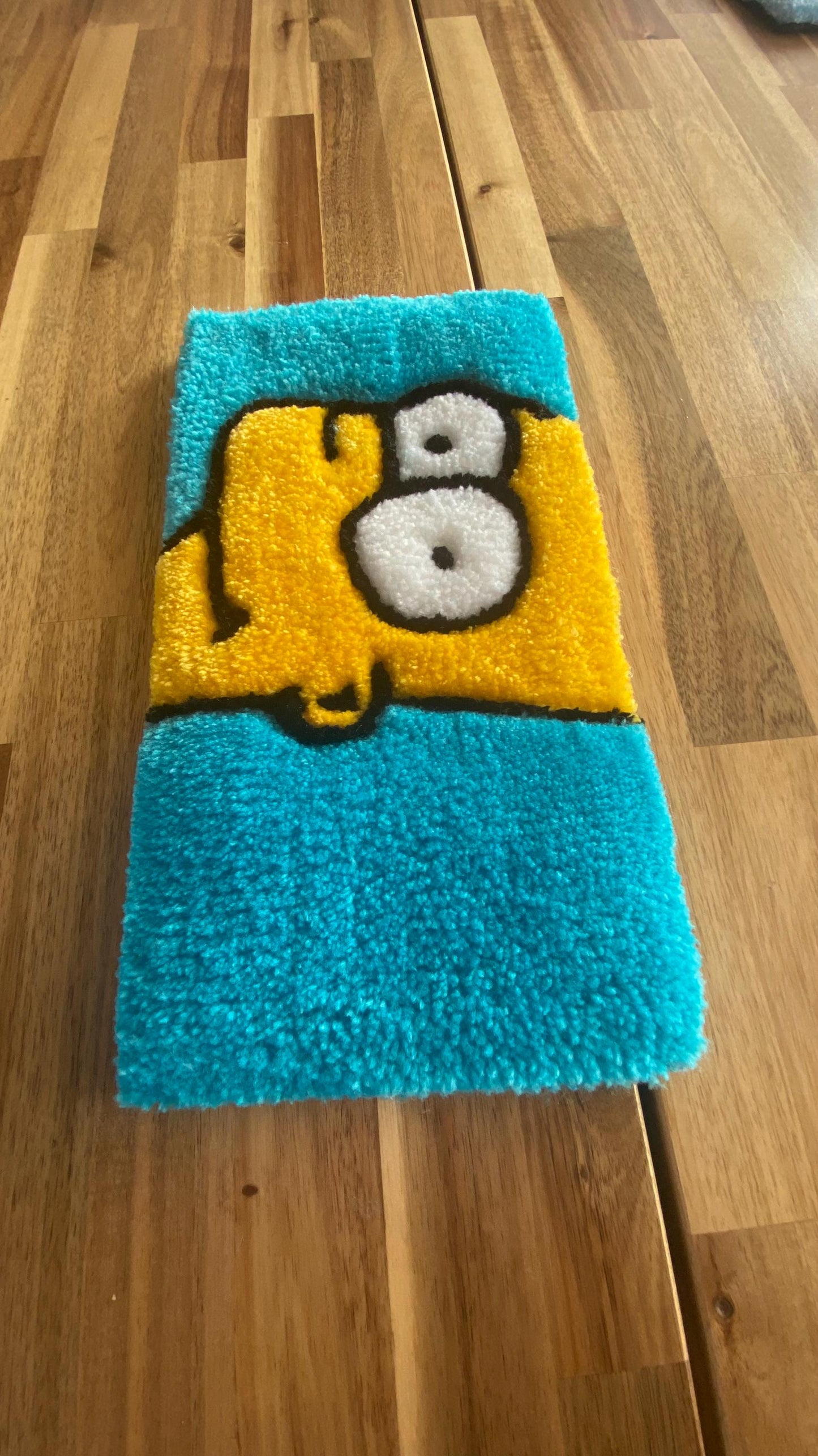 Bart Simpson Keyboard Rug - 44x16cm Handmade Tufted Desk Mat