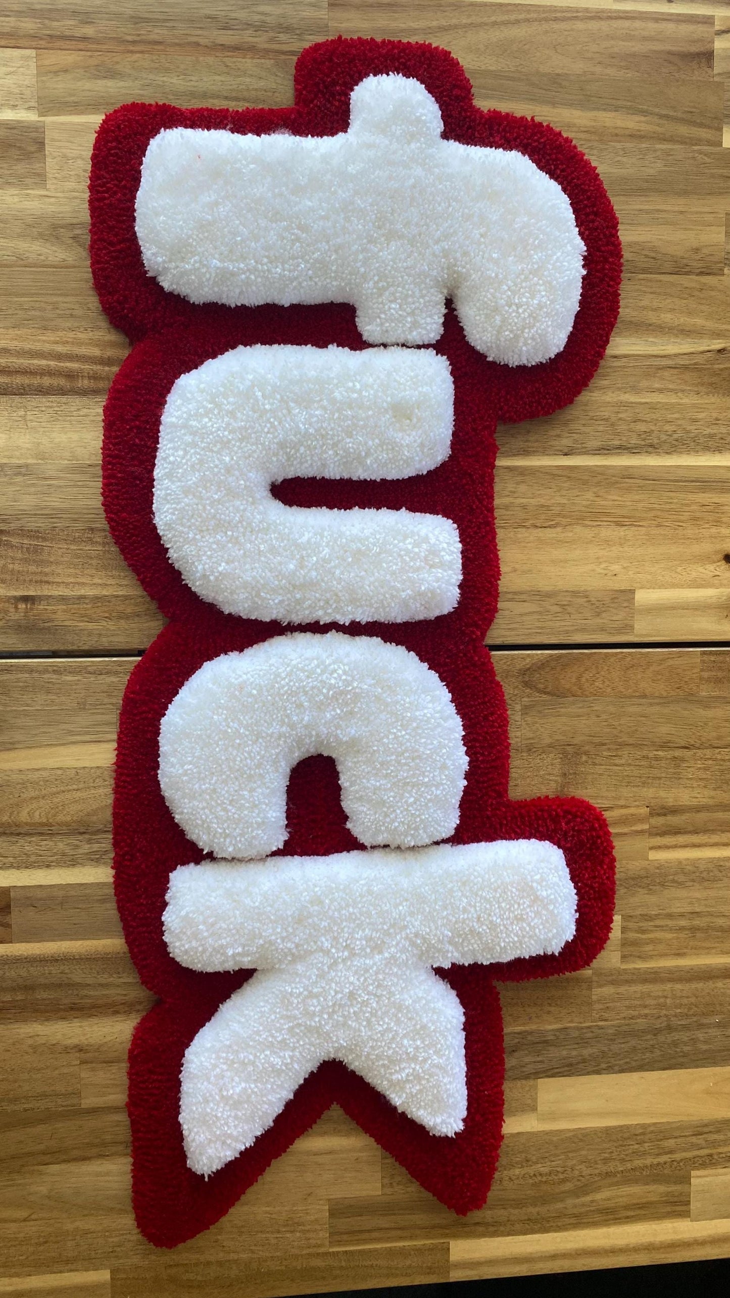 F1CK Rug - 87x37cm Handmade 3D Fluffy Statement Wall Art