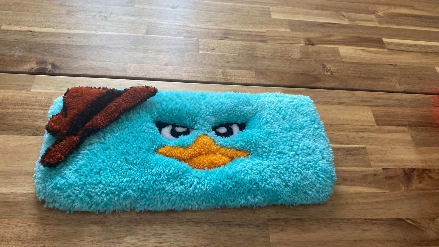 Perry the Platypus Klavye Halısı - Turkuaz Gizli Ajan Masa Paspası 44x16cm