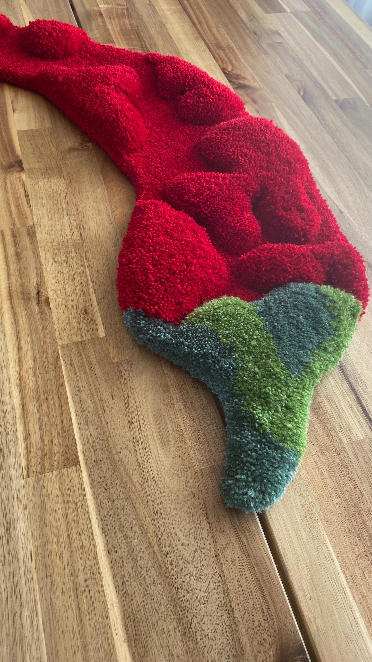 Acı Biber Tufted Halı - 3D Kabarık Mutfak Dekorasyonu